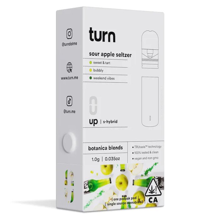 Turn Pods Sour Apple Seltzer 1G Pod